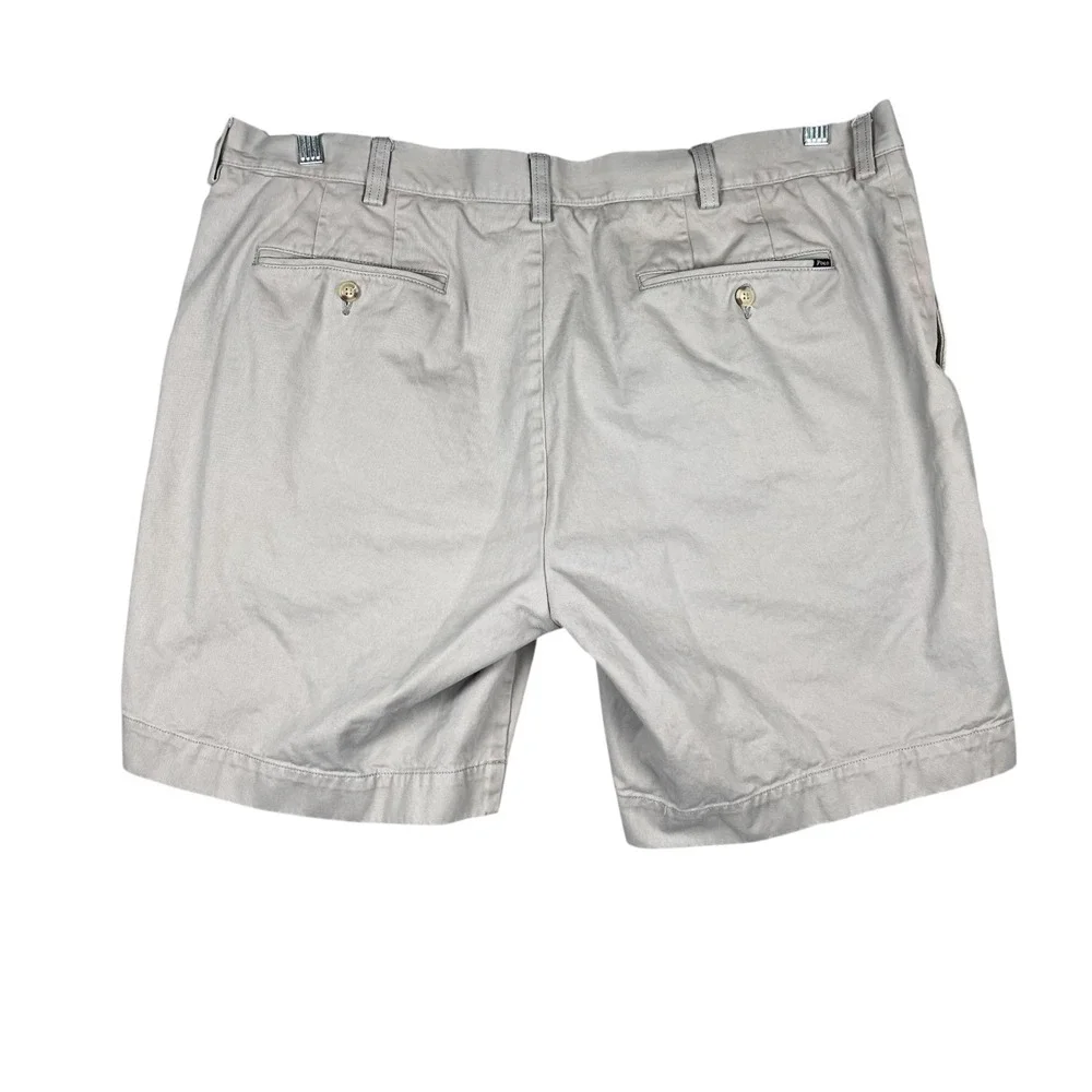 POLO RALPH LAUREN Beige Chino Shorts Mens Size 38 Pockets Zip Fly 8.5